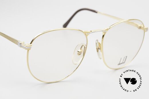 Dunhill 6065 80er Herren Pantobrille Gold, ein echtes 80er Original mit Dunhill Demogläsern, Passend für Herren