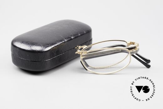 Daniel Swarovski S085 Faltbare Lesebrille 23kt Gold, KEINE Retrobrille, sondern ein 20 Jahre altes Original, Passend für Herren