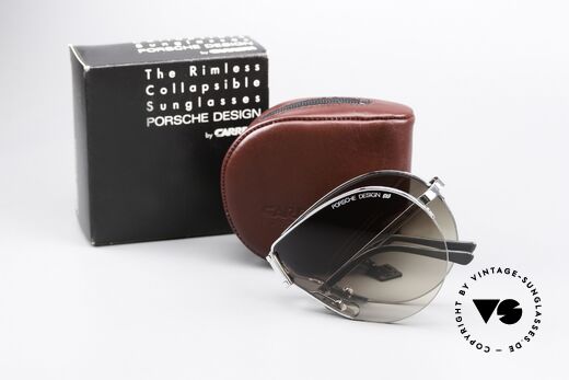 Porsche 5628 Rare 80er Faltsonnenbrille, Sonnengläser in braun-Verlauf & mit 'Porsche Design', Passend für Herren