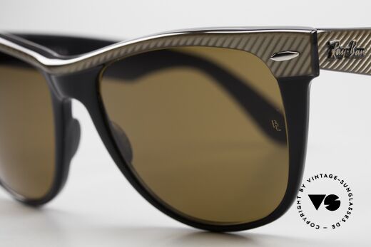 Ray Ban Wayfarer II 80er Kult Sonnenbrille, seltene Wayfarer 'Fashion Gold' W0495 B&L B-15, Passend für Herren und Damen