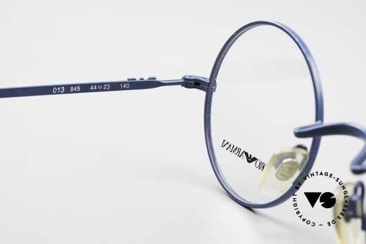 Giorgio Armani EA013 Kleine Runde 90er Brille, ungetragenes Original von 1993 (KEINE Retrobrille), Passend für Herren und Damen