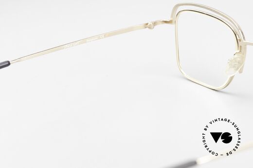 Theo Belgium Lait Herrenbrille Gold Damenbrille, die Vollrandfassung kann beliebig verglast werden, Passend für Herren und Damen