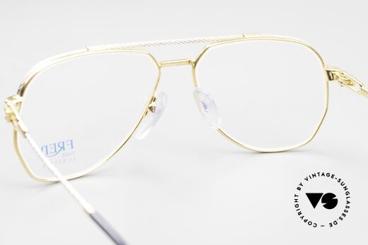Fred America Cup - S Rare Luxus Juwelier Brille, KEIN Retro; ein kostbares vintage Original; Gr. 56/14, Passend für Herren