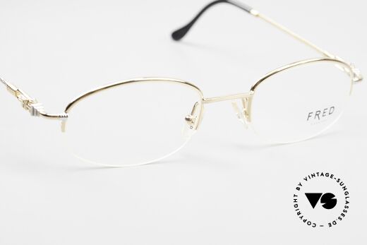 Fred Baleares Ovale Luxus Brille 90er Nylor, ungetragen, wie alle unsere edlen vintage 90er Fassungen, Passend für Herren und Damen