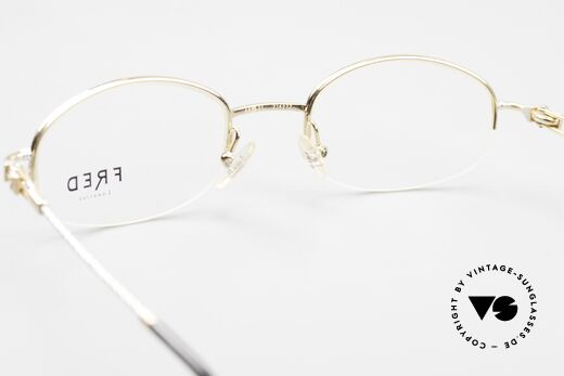 Fred Baleares Ovale Luxus Brille 90er Nylor, KEIN RETRO; kostbares bicolores Original in Größe 48/21, Passend für Herren und Damen