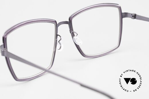 Lindberg 9741 Strip Titanium Damenbrille Vintage Brille, die orig. DEMOgläser können beliebig getauscht werden, Passend für Damen