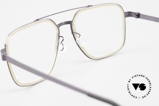 Lindberg 9743 Strip Titanium Herrenbrille Doppelbrücke, die orig. DEMOgläser können beliebig getauscht werden, Passend für Herren