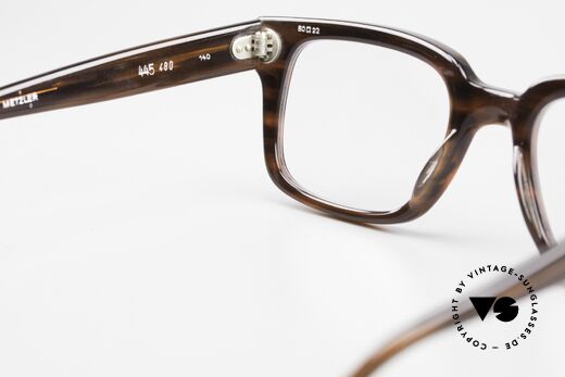 Metzler 445 80er Jahre Vintage Brille, die Fassung kann natürlich beliebig verglast werden, Passend für Herren