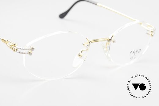 Fred Orcade F5 Ovale Randlos Brille Segler, Größe: medium, Passend für Herren und Damen