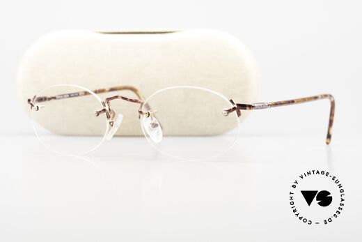 Giorgio Armani 195 Randlose Vintage Brille Oval, keine aktuelle Kollektion, sondern echte 80er Ware!, Passend für Herren und Damen