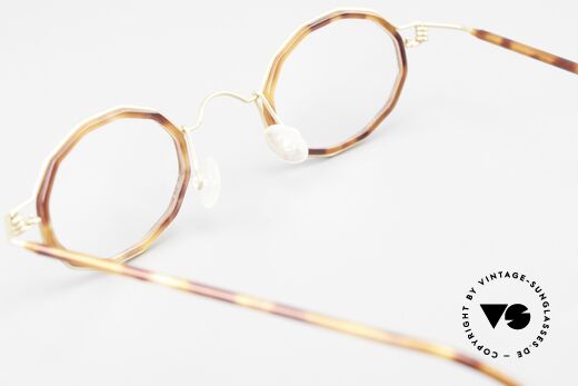 Lindberg Zeta Air Titan Rim Kleine Brille mit Azetat Inlay, flexible Fassung passt sich dem Gesicht an; Gr. S bis M, Passend für Herren und Damen