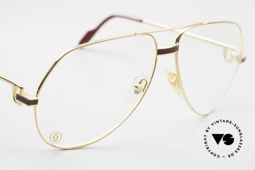 Cartier Vendome Laque - L Luxus Aviator Brille Herren, an alle Sammler: rechtes DEMOglas hat einen Abplatzer, Passend für Herren
