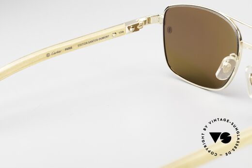 Cartier Santos De Cartier Holzbrille Pilot Polarized, Größe: medium, Passend für Herren Cartier Santos De Cartier Holzbrille Pilot Polarized, Größe: medium, Passend für Herren