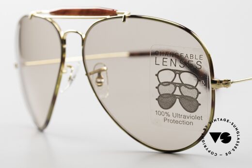Ray Ban Outdoorsman II Tortuga Changeable Brown USA, ungetragen (wie alle unsere vintage 80er Brillen), Passend für Herren