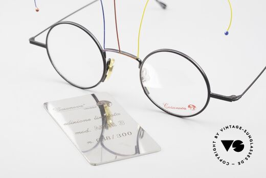 Casanova Arché 3 Limited Kunstbrille 80er, ungetragene 80er Jahre Rarität für alle Kunst-Liebhaber, Passend für Herren und Damen