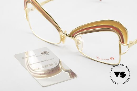 Casanova Arché 7 Limitierte Kunstbrille 24kt, Größe: large, Passend für Damen
