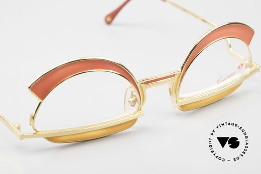 Casanova Arché 5 Crazy Brille Kunstsammler, ungetragene 80er Rarität für Kunstliebhaber, Gr. 50/20, Passend für Damen