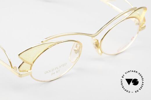 Casanova LC1 24kt Vergoldet Murano Glas, KEINE Retrobrille, sondern ein einzigartiges ORIGINAL, Passend für Damen