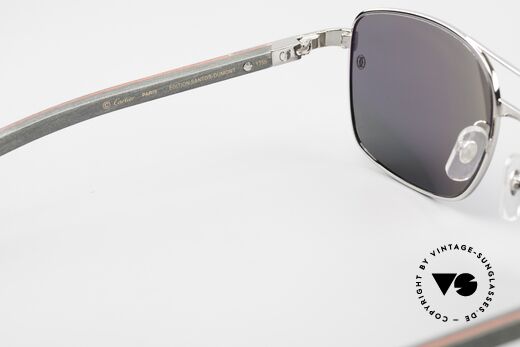 Cartier Santos De Cartier Large Holzbrille Polarized, Größe: large, Passend für Herren