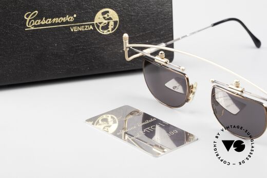 Casanova MTC 11 Kunst Sonnenbrille Metall, eine ca. 30 Jahre alte, ungetragene vintage Rarität, Passend für Herren und Damen