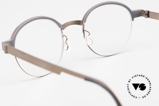 Lindberg 9840 Strip Titanium Panto Designerbrille Herren, die orig. DEMOgläser können beliebig getauscht werden, Passend für Herren