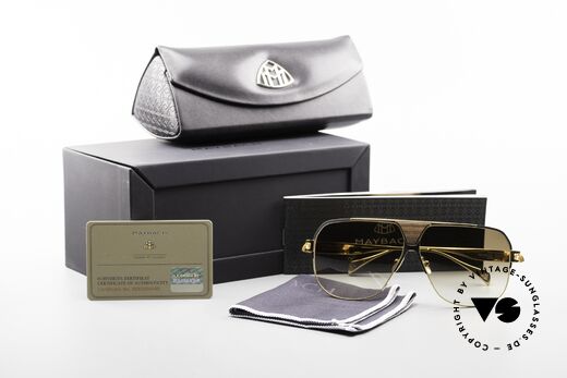 Maybach The Player I Titanbrille 24kt Gold Holz, Größe: large, Passend für Herren