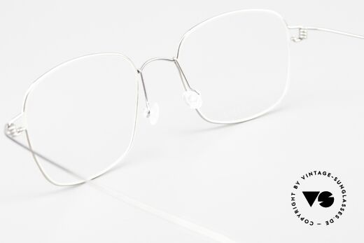 Lindberg Santi Air Titan Rim Herrenbrille Klassisch Silber, eleganter Rahmen ohne Schrauben, Nieten oder Lötungen, Passend für Herren