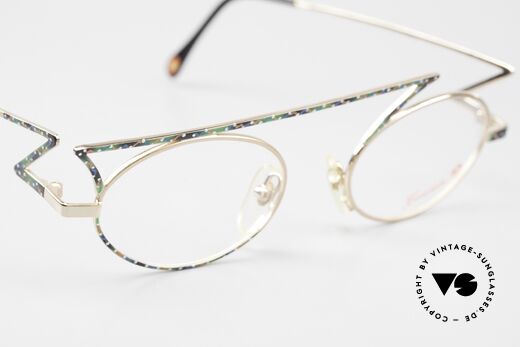 Casanova LC30 ZickZack Brille Blitz Design, ungetragen; wie alle unsere kunstvollen vintage Brillen, Passend für Herren und Damen