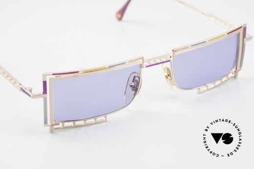 Casanova LC4 Sonnenbrille Eckig und Bunt, ungetragenes Original; blaue Gläser mit 100% UV Schutz, Passend für Herren und Damen