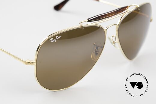 Ray Ban Outdoorsman II Tortuga Deep Groove Frame, KEIN Retro; altes Bausch&Lomb Ray-Ban USA Original, Passend für Herren
