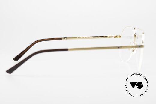 Cartier Santos De Cartier Titan Brille Nylor Halbrand, Größe: large, Passend für Herren