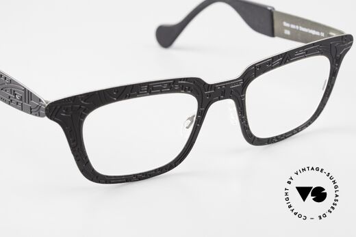 Theo Belgium Zoo Künstlerbrille Designerbrille, die Vollrandfassung kann beliebig verglast werden, Passend für Herren und Damen