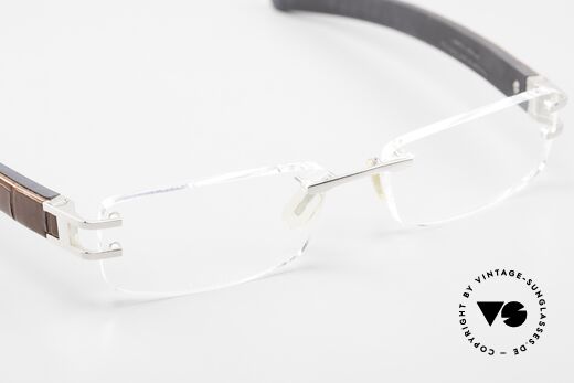 Tag Heuer L-Type 0114 Alligator-Leder Brille Luxus, ungetragenes Exemplar mit original Tag Heuer Etui, Passend für Herren