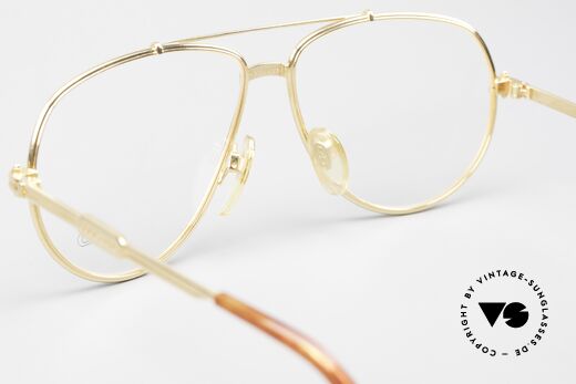 Gerald Genta New Classic 04 24kt Vergoldete Luxusbrille, KEINE Retrobrille, sondern ein kostbares altes Original!, Passend für Herren