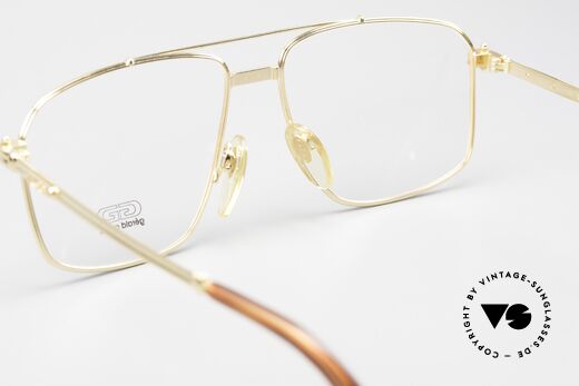 Gerald Genta New Classic 21 24kt Vergoldete Herrenbrille, KEINE Retrobrille, sondern ein kostbares altes Original!, Passend für Herren