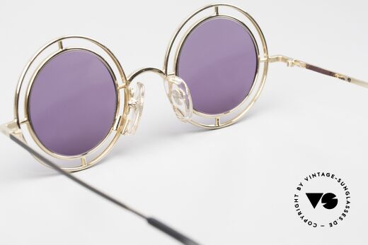 Casanova MTC 2 Runde Brille 24kt Vergoldet, Fassung kann auch mit Gleitsicht verglast werden, Passend für Herren und Damen