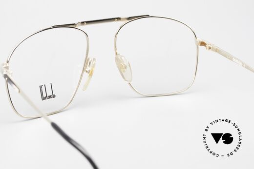 Dunhill 6046 80er Brille Horn-Applikationen, KEINE retro Pilotenbrille, sondern echte vintage Brille, Passend für Herren