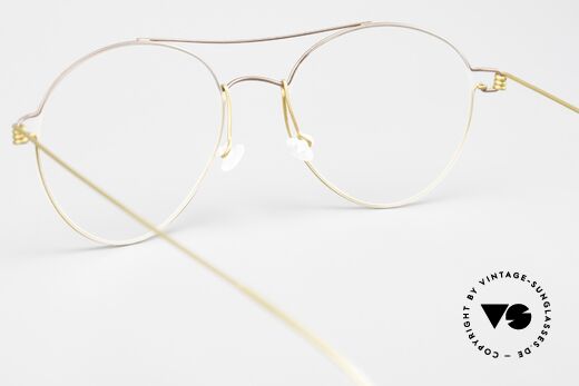 Lindberg Nomi Air Titan Rim Fancy Titanium Brille Frauen, eleganter Rahmen ohne Schrauben, Nieten oder Lötungen, Passend für Damen