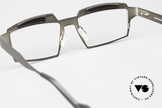 Theo Belgium Eye-Witness TV Pure Titanium & Horn Brille, KEINE RETRObrille, sondern ein ca. 10 Jahre altes Unikat, Passend für Herren
