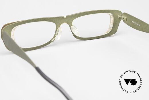 Theo Belgium Eye-Witness PJ Titanbrille Clip-On Front, Glashöhe ist 25mm = daher eher als Lesebrille konzipiert, Passend für Damen