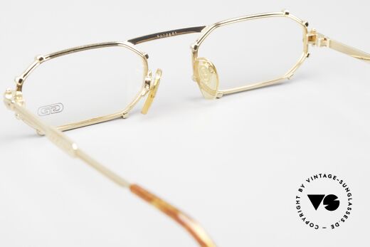Gerald Genta Gold & Gold 02 24kt Vintage Brille Unisex, keine Retrobrille, ein kostbares Original; 24kt vergoldet, Passend für Herren und Damen