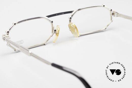 Gerald Genta Gold & Gold 02 Vintage Brille Achteckig 90er, keine Retrobrille; kostbares Original; platin-plattiert!, Passend für Herren und Damen