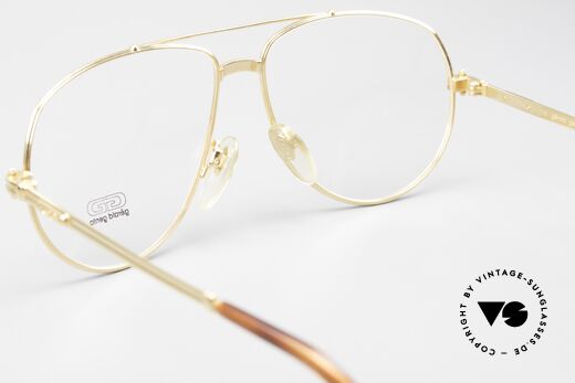 Gerald Genta New Classic 22 Herrenbrille Pilotenstil 24kt, ungetragenes Einzelstück mit Seriennummer, Gr. 60/14, Passend für Herren