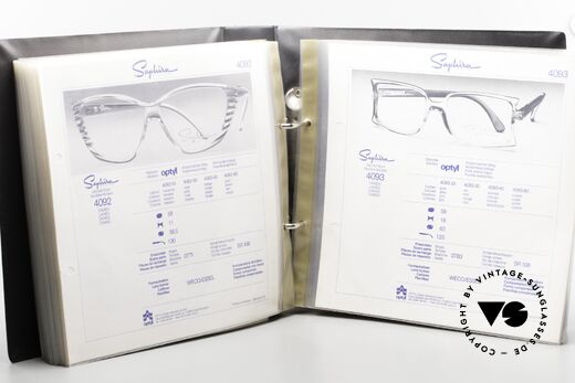 Optyl Catalog Saphira Brilleninfos Für Fachleute, dieser alte Katalog enthält die Saphira Kollektion, Passend für Herren und Damen