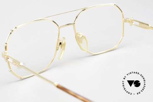 Gerald Genta Gold & Gold 01 Außergewöhnliche Luxusbrille, ungetragenes Einzelstück mit Seriennummer, Gr. 57/17, Passend für Herren