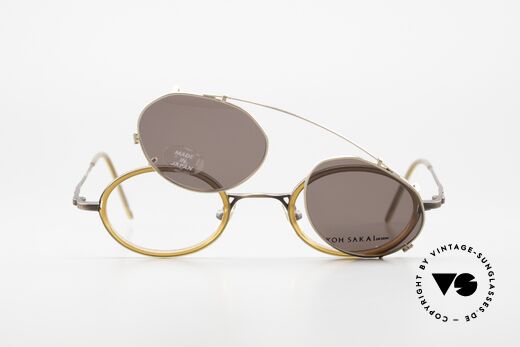 Koh Sakai KS9831 90er Brille Made in Japan Oval, ungetragen (wie alle unsere alten LA + Sabae Brillen), Passend für Herren