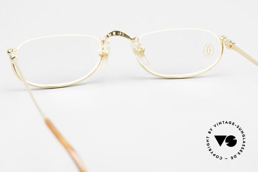 Cartier Demi Lune 2000 - S Ovale Luxus Lesebrille Gold, edle Lesebrille für Damen und Herren gleichermaßen, Passend für Herren und Damen