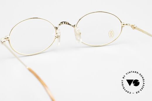 Cartier Filao Ovale 90er Brille Vergoldet, die Fassung ist beliebig verglasbar (auch Gleitsicht), Passend für Herren und Damen