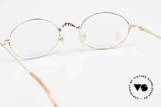 Cartier Filao - M Ovale 90er Brille Vergoldet, die Fassung ist beliebig verglasbar (auch Gleitsicht), Passend für Herren und Damen