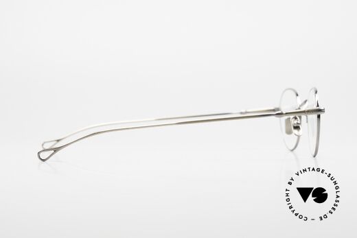 Lunor V 108 Vintage Brille In Antik Metall, natürlich ungetragen und mit den Titan-Nasenpads, Passend für Herren